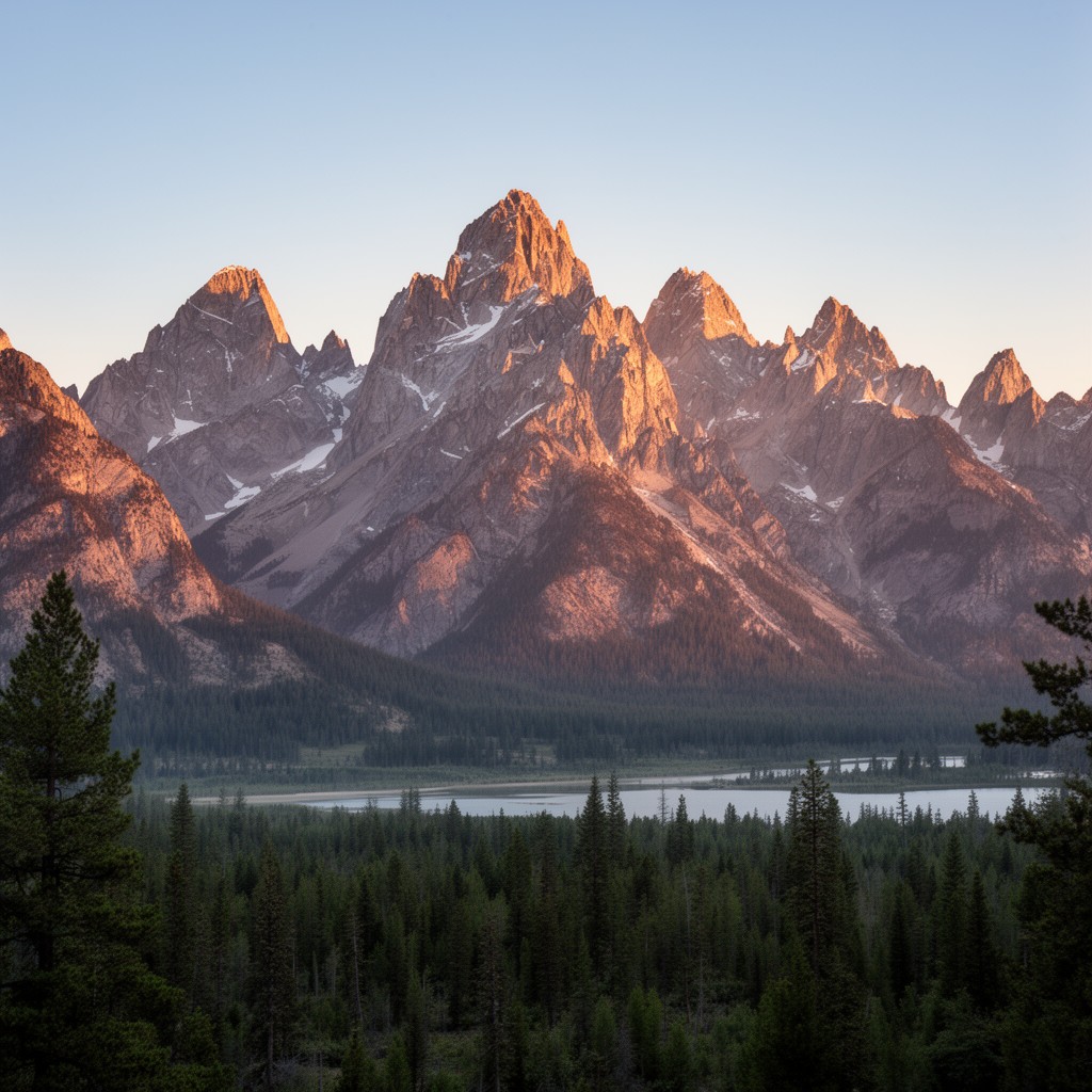 AI-generated illustration of Teton Range in Wyoming