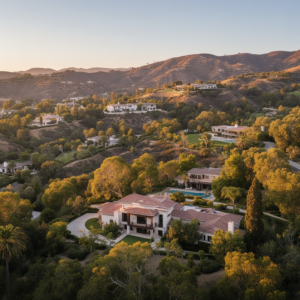 AI-generated illustration of Hidden Hills, California, United States
