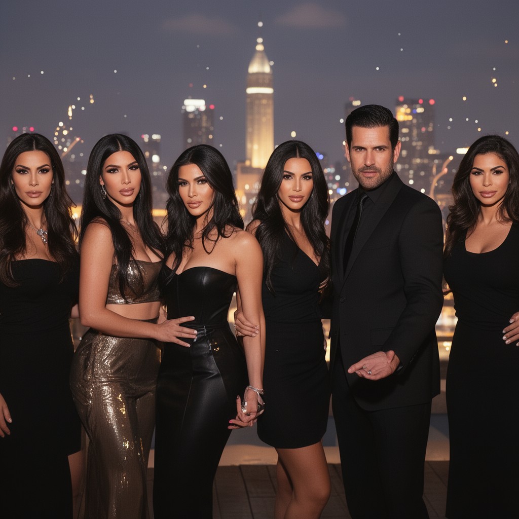 AI-generated illustration of Kardashian family
