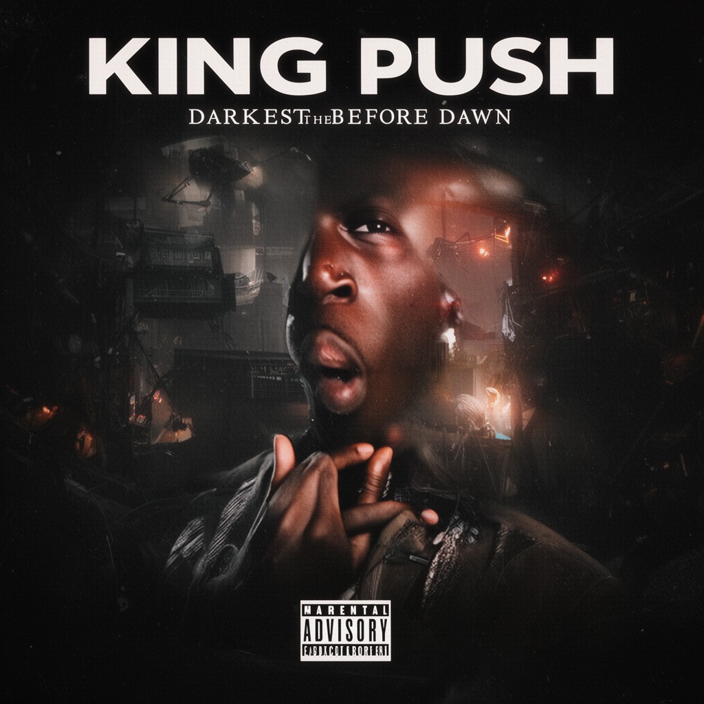 AI-generated illustration of King Push – Darkest Before Dawn: The Prelude