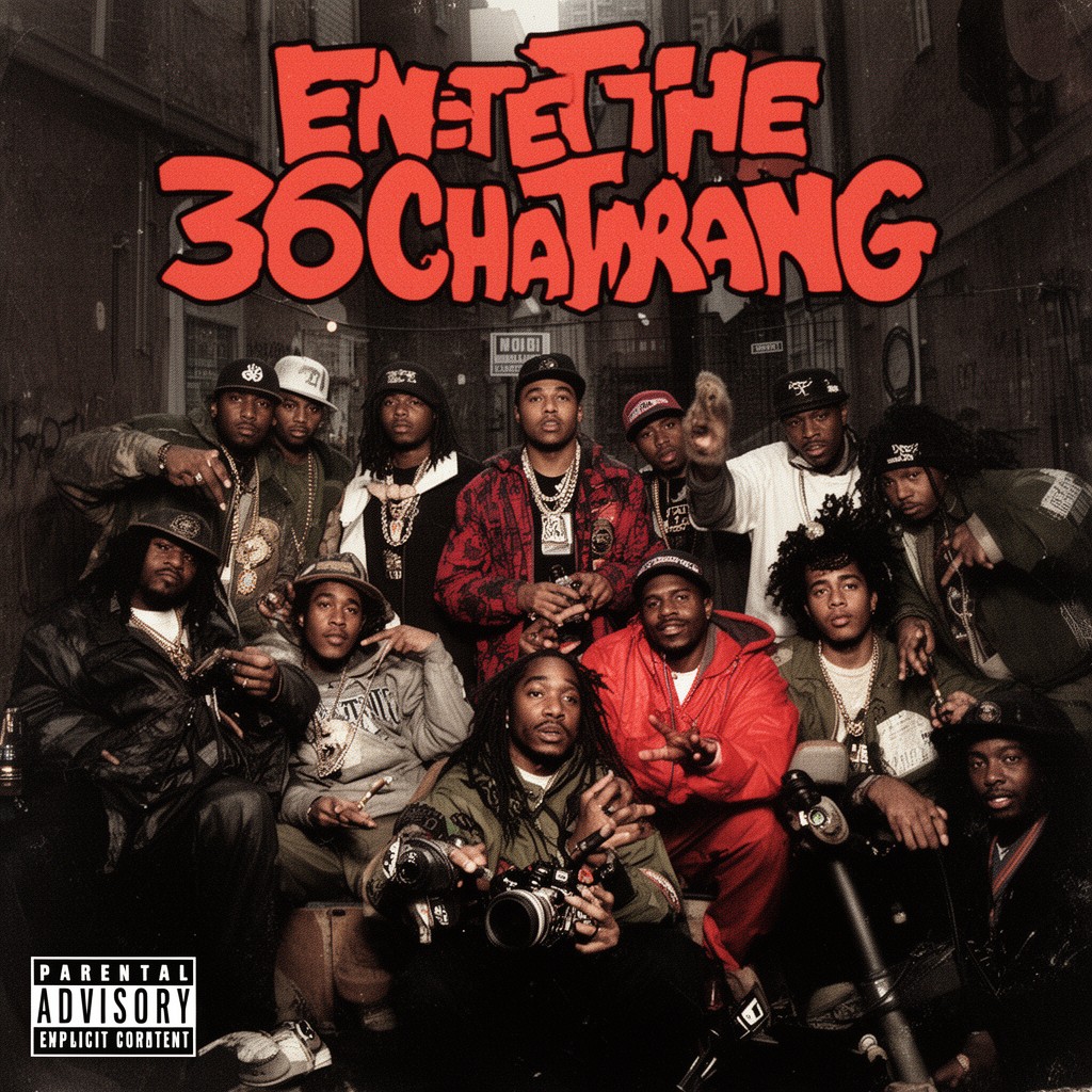 AI-generated illustration of Enter the Wu-Tang (36 Chambers)