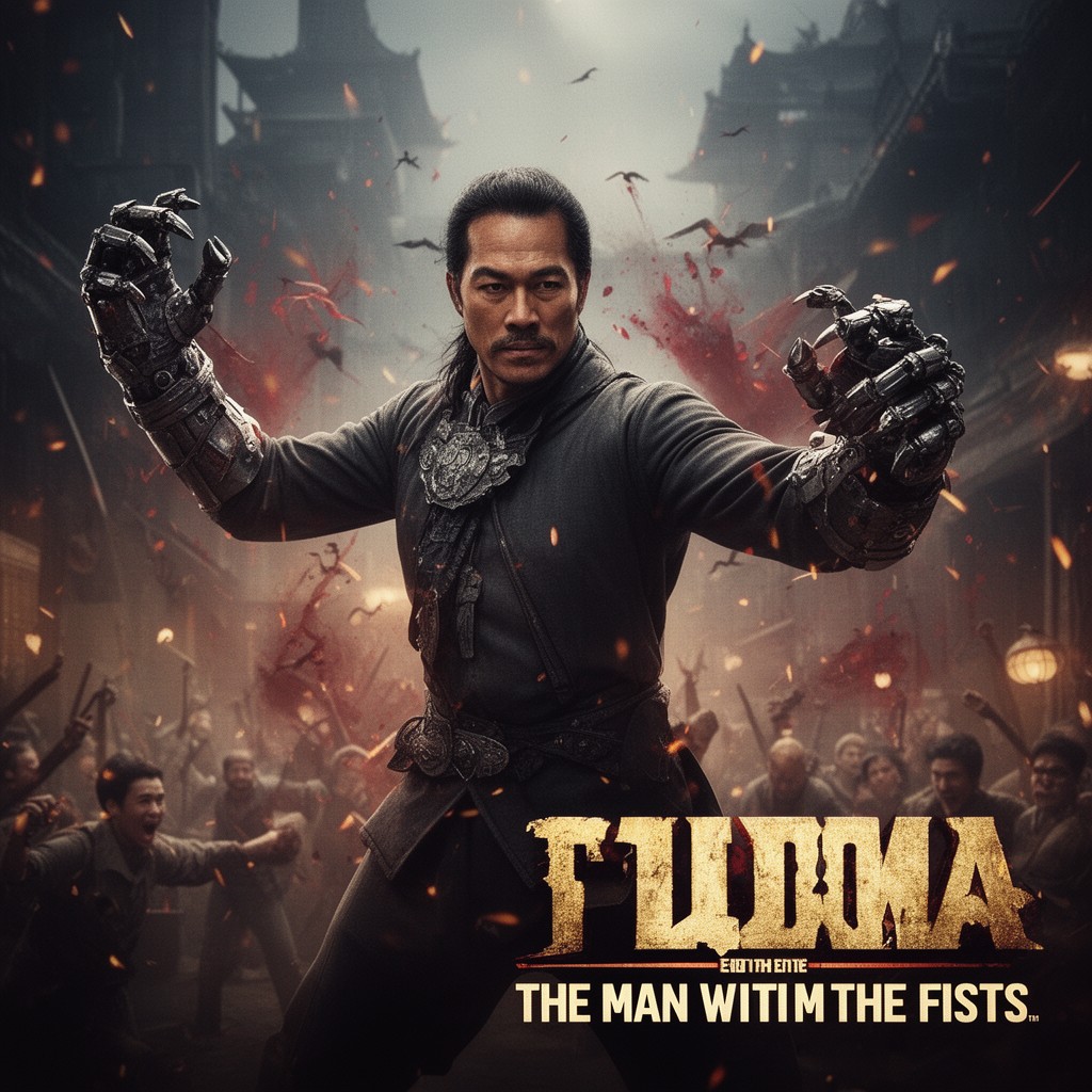AI-generated illustration of The Man with the Iron Fists