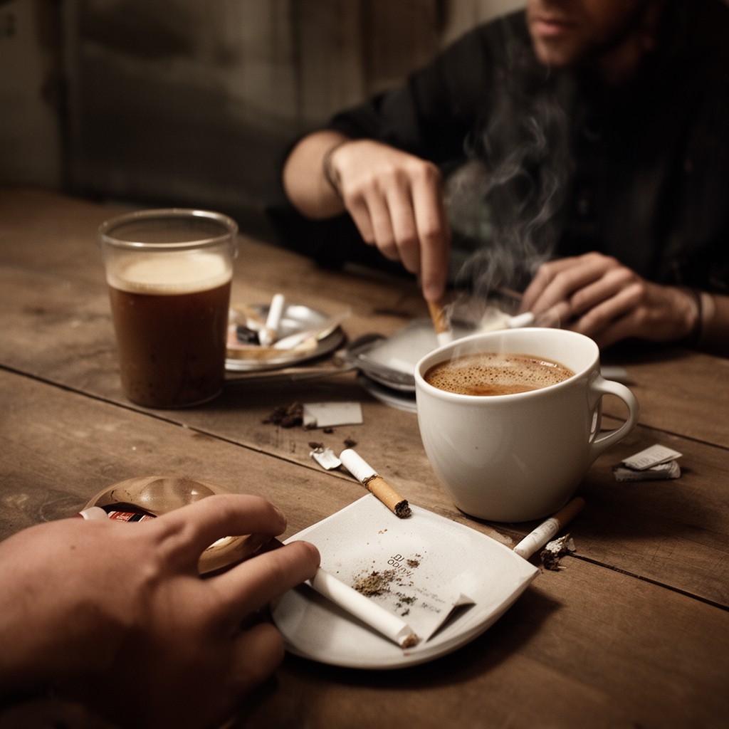 AI-generated illustration of Coffee and Cigarettes