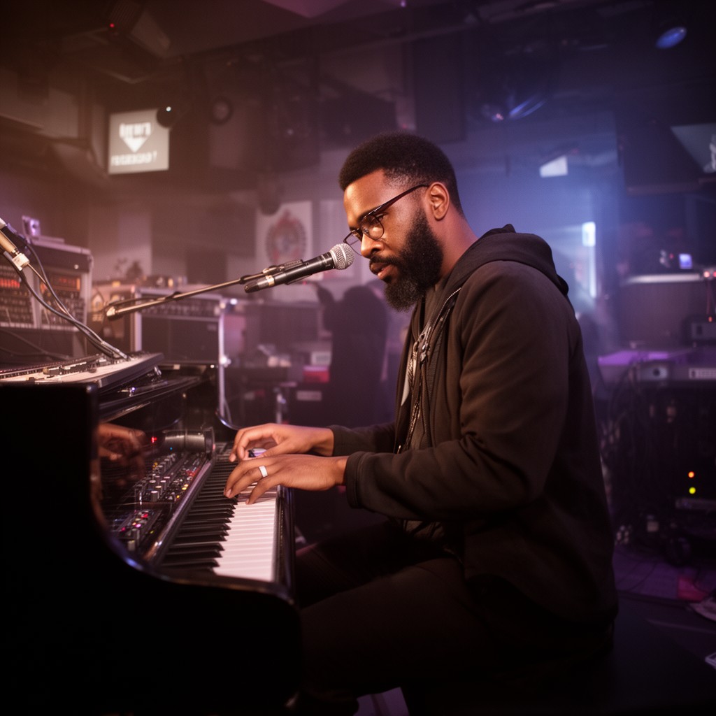 AI-generated illustration of Robert Glasper