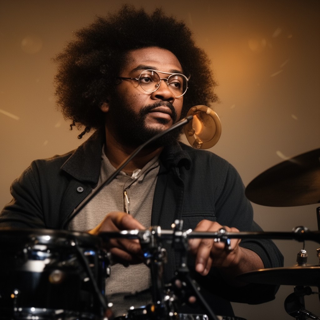 AI-generated illustration of Ahmir "Questlove" Thompson