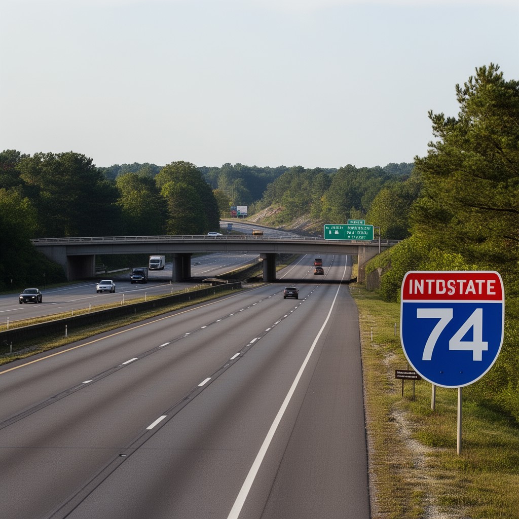 AI-generated illustration of Interstate 74