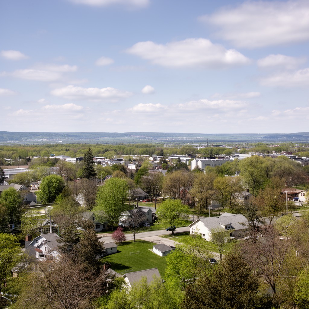 AI-generated illustration of Pendleton, New York