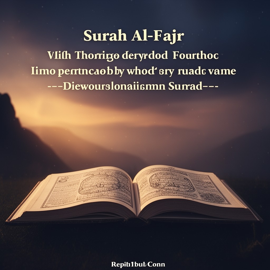 AI-generated illustration of Surah Al-Fajr