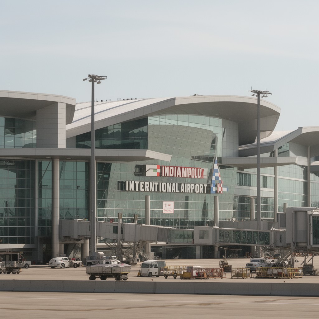 AI-generated illustration of Indianapolis International Airport
