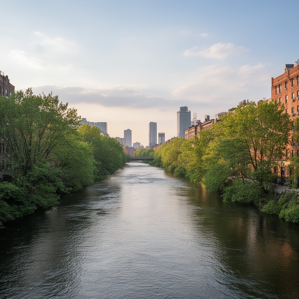 AI-generated illustration of Bronx River