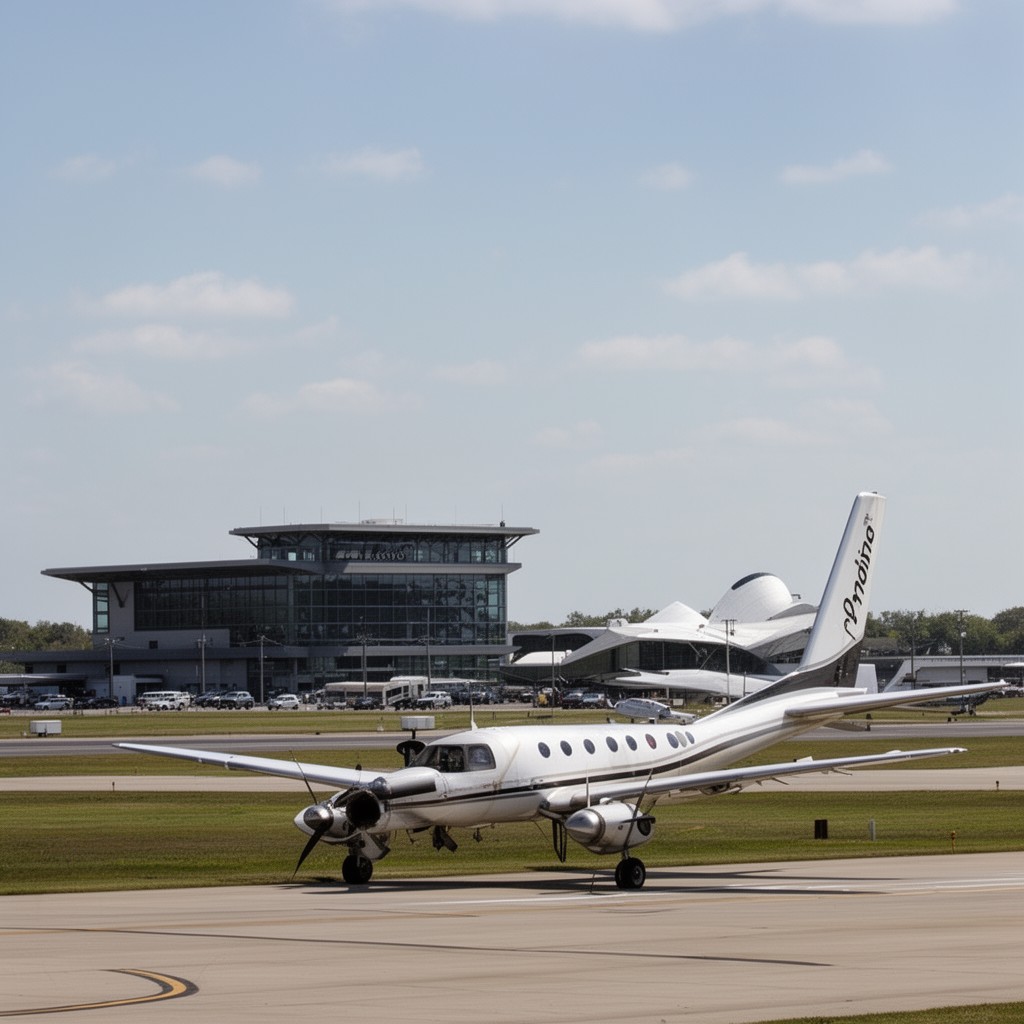 AI-generated illustration of Manassas Regional Airport