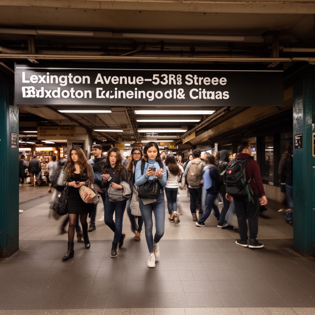 AI-generated illustration of Lexington Avenue–53rd Street
