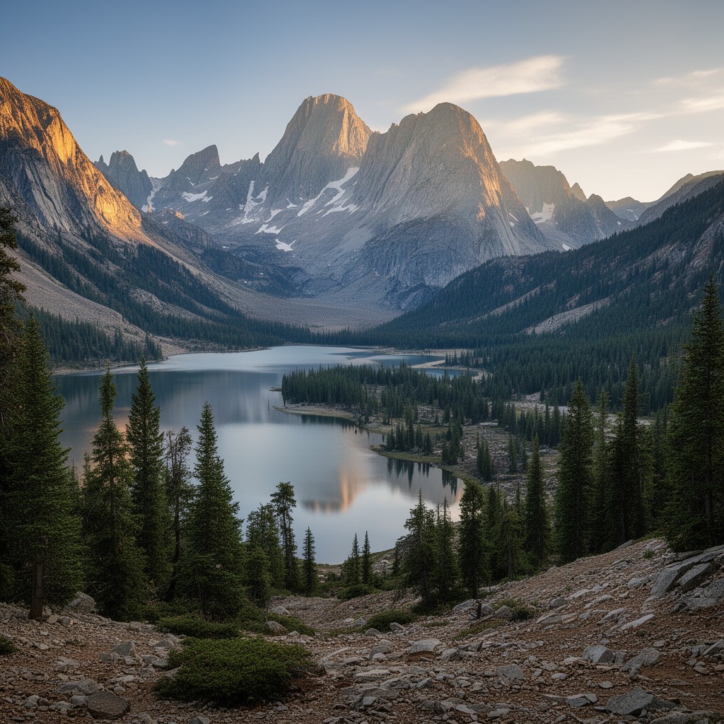 AI-generated illustration of Ansel Adams Wilderness