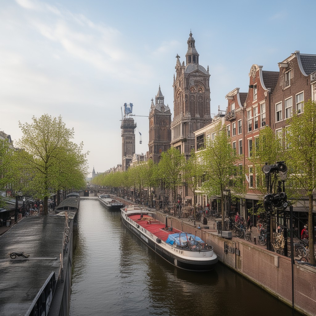 AI-generated illustration of Amsterdam–Rhine Canal