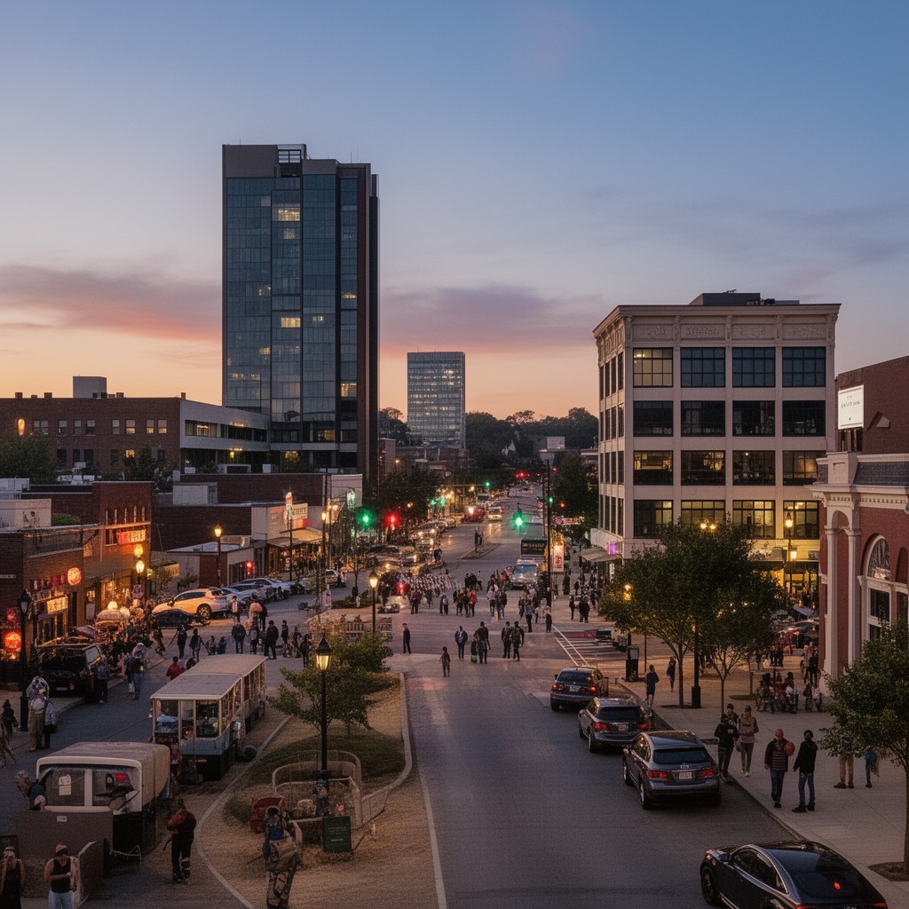 AI-generated illustration of Fayetteville, North Carolina