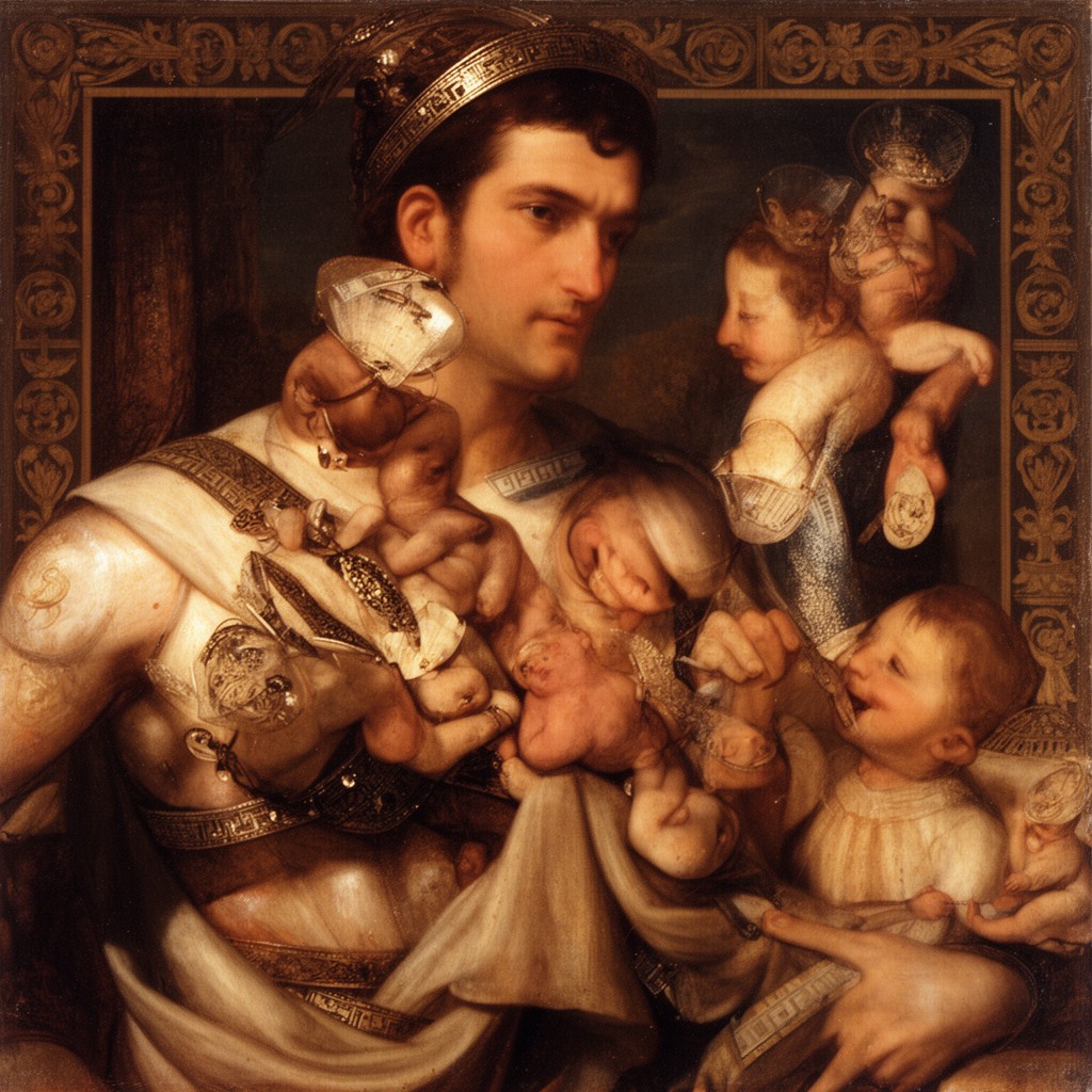 AI-generated illustration of Drusus Julius Caesar