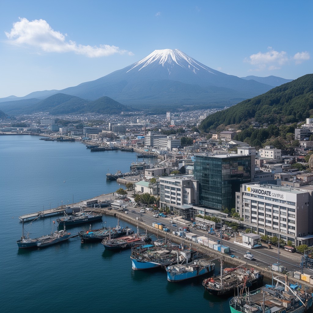 AI-generated illustration of Hakodate Campus