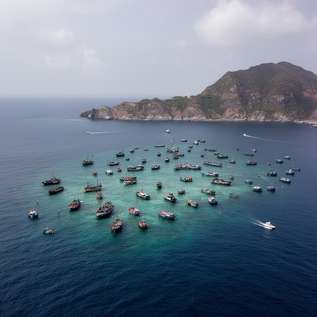 AI-generated illustration of Scarborough Shoal
