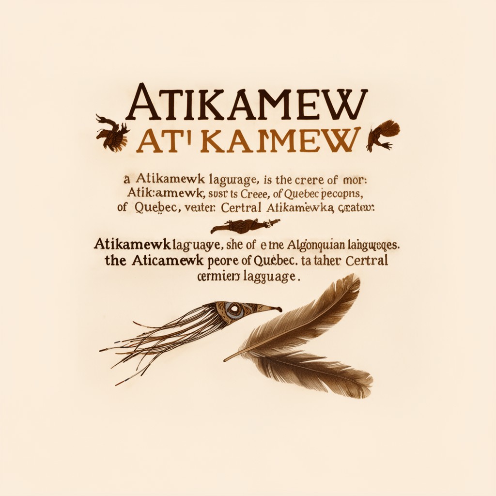 AI-generated illustration of Atikamekw language