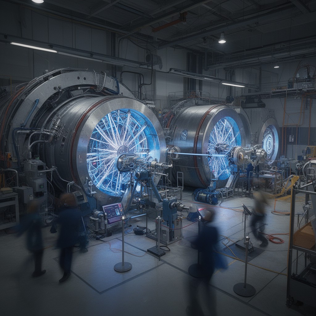 AI-generated illustration of Antiproton Decelerator