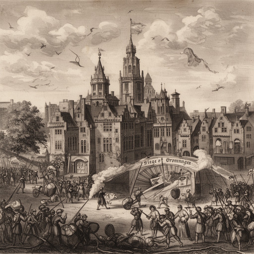 AI-generated illustration of Siege of Groningen (1672)