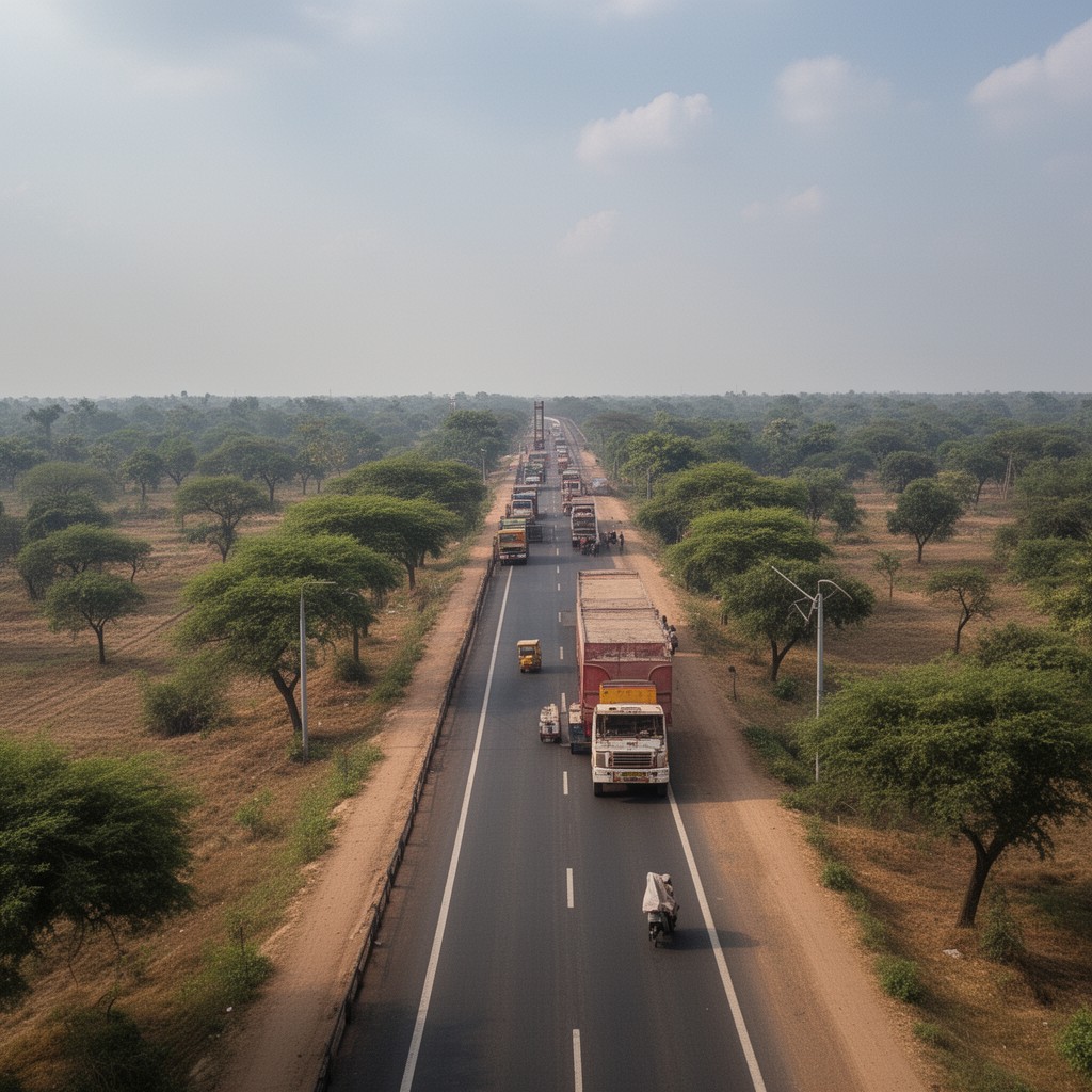 AI-generated illustration of Bundelkhand Expressway