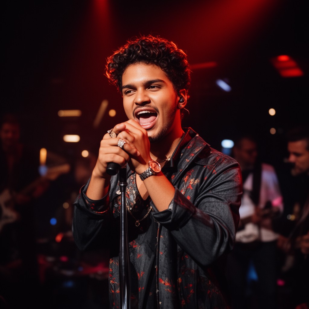 AI-generated illustration of Bruno Mars