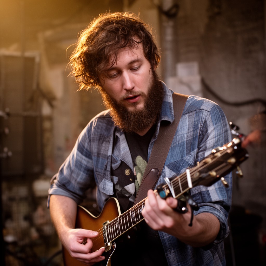 AI-generated illustration of Justin Vernon