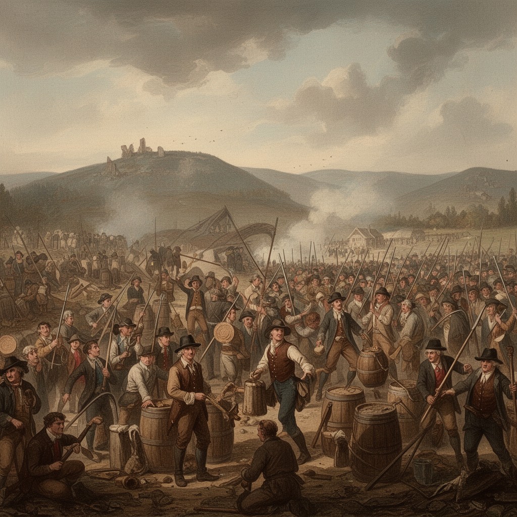 AI-generated illustration of Whiskey Rebellion