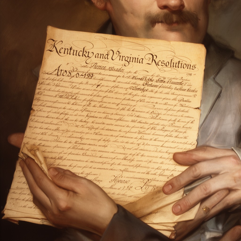 AI-generated illustration of Kentucky and Virginia Resolutions