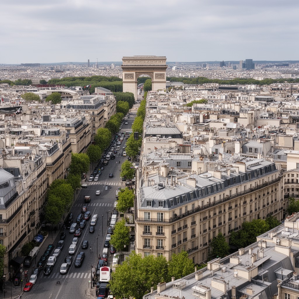 AI-generated illustration of 8th arrondissement of Paris