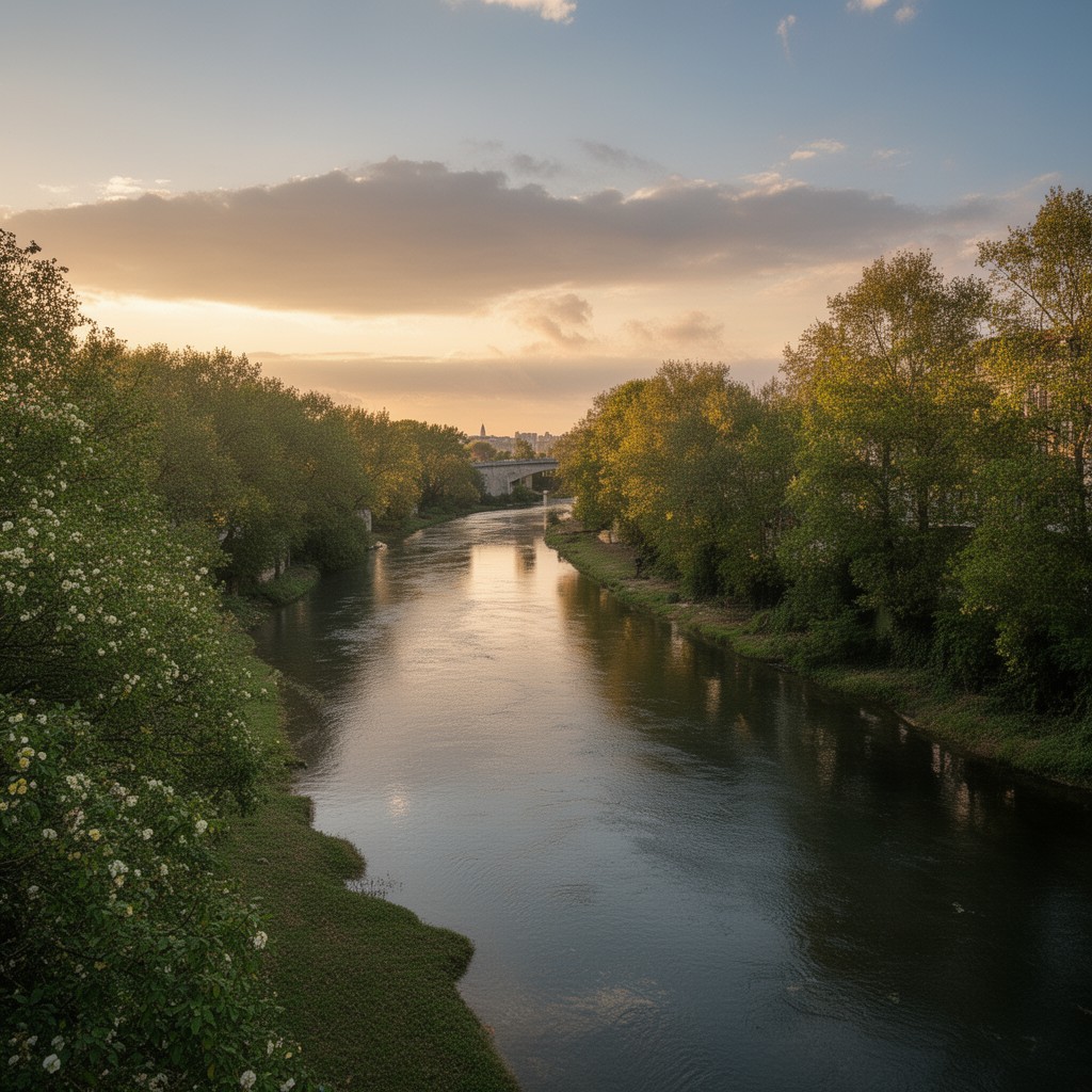 AI-generated illustration of Orge (river)