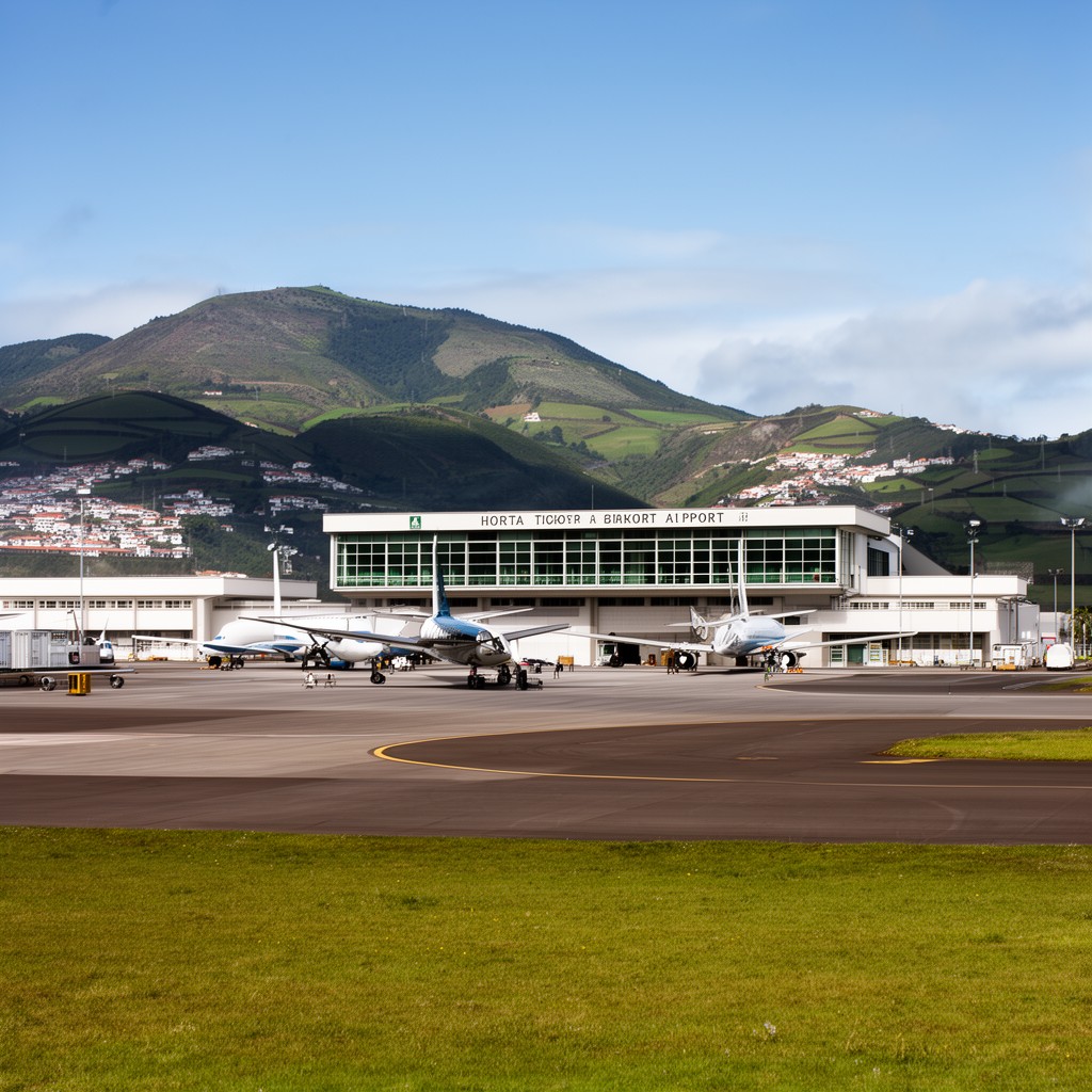 AI-generated illustration of Horta Airport
