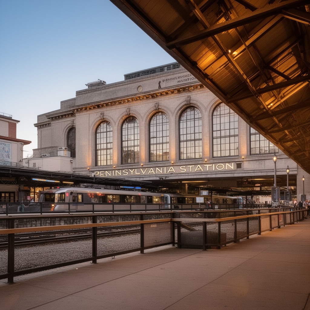AI-generated illustration of Pennsylvania Station (Baltimore)