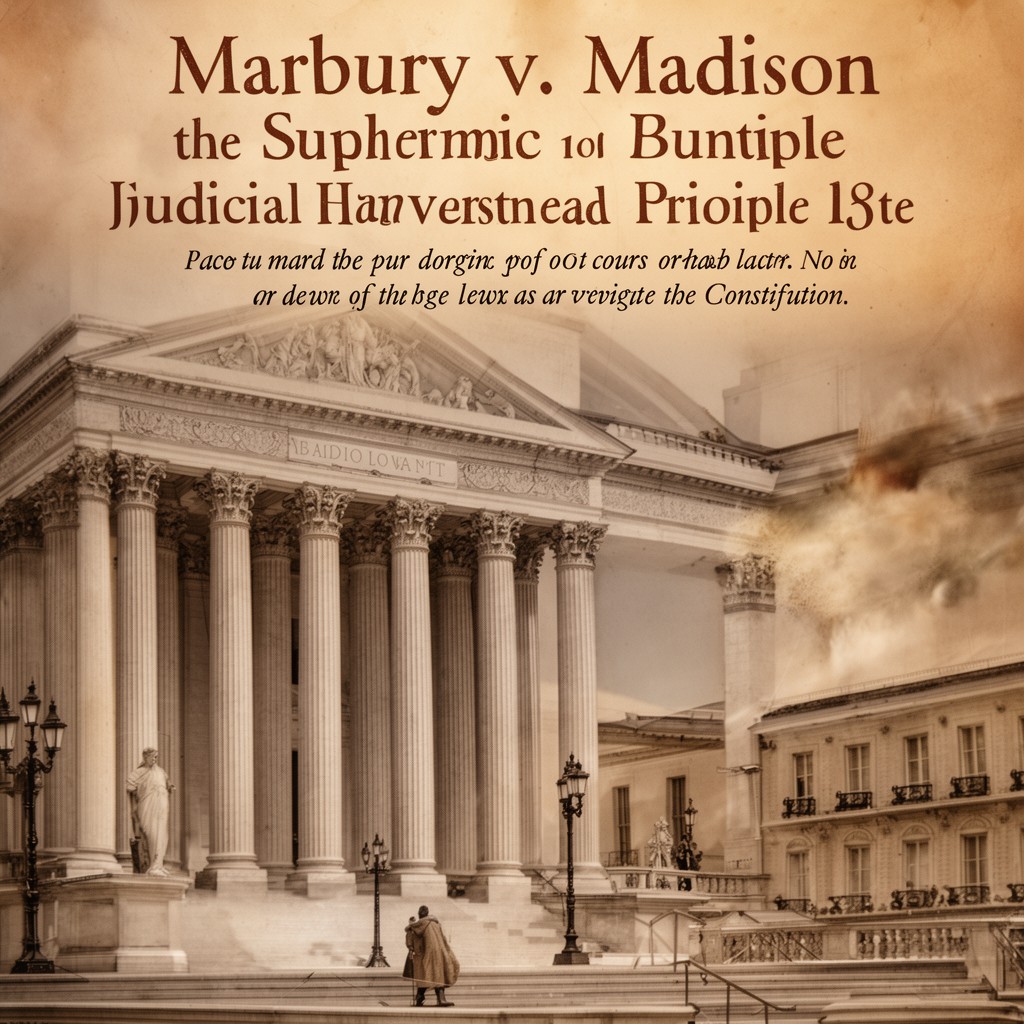 AI-generated illustration of Marbury v. Madison