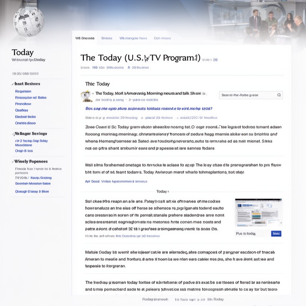 AI-generated illustration of Today (U.S. TV program) Wikipedia article