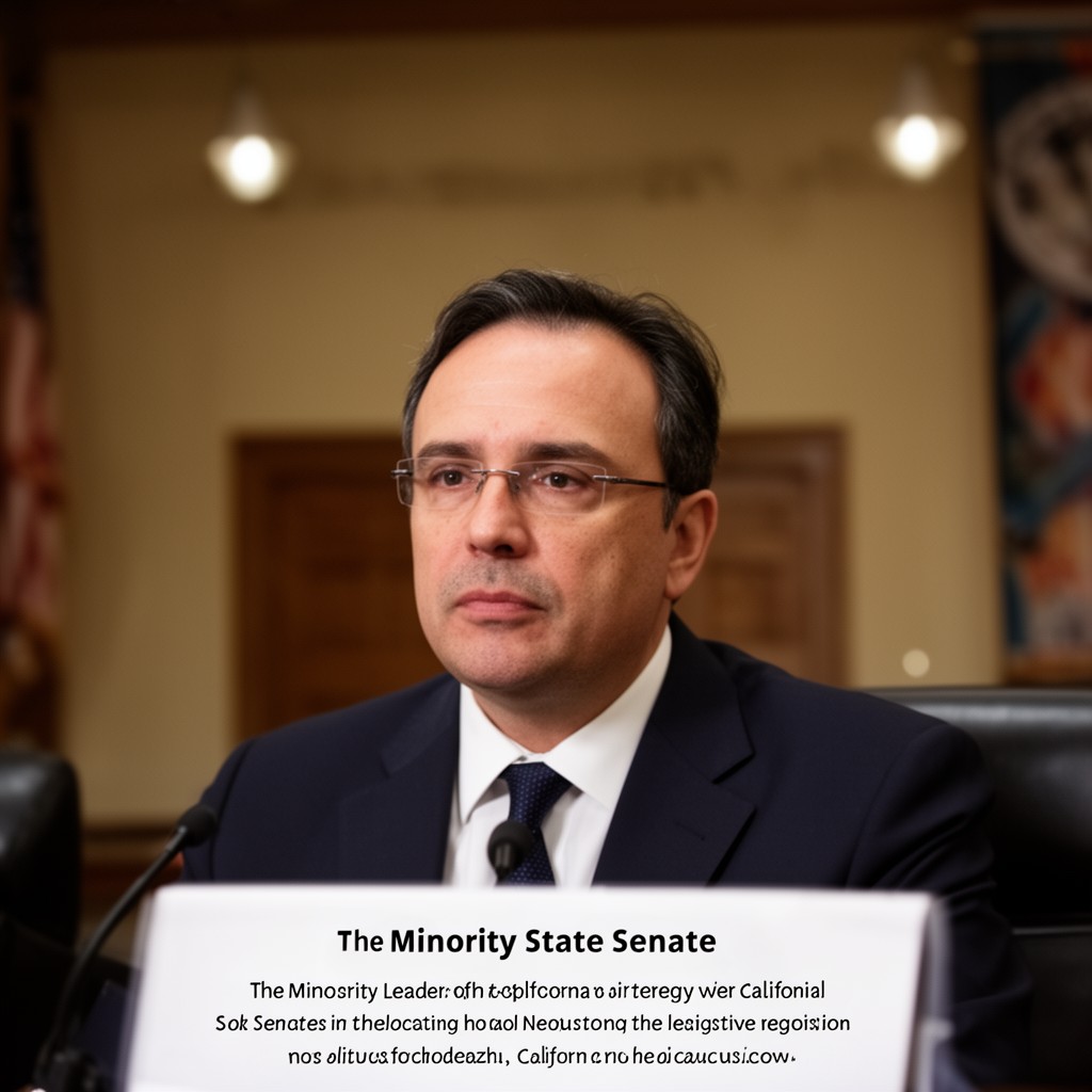 AI-generated illustration of Minority Leader of the California State Senate