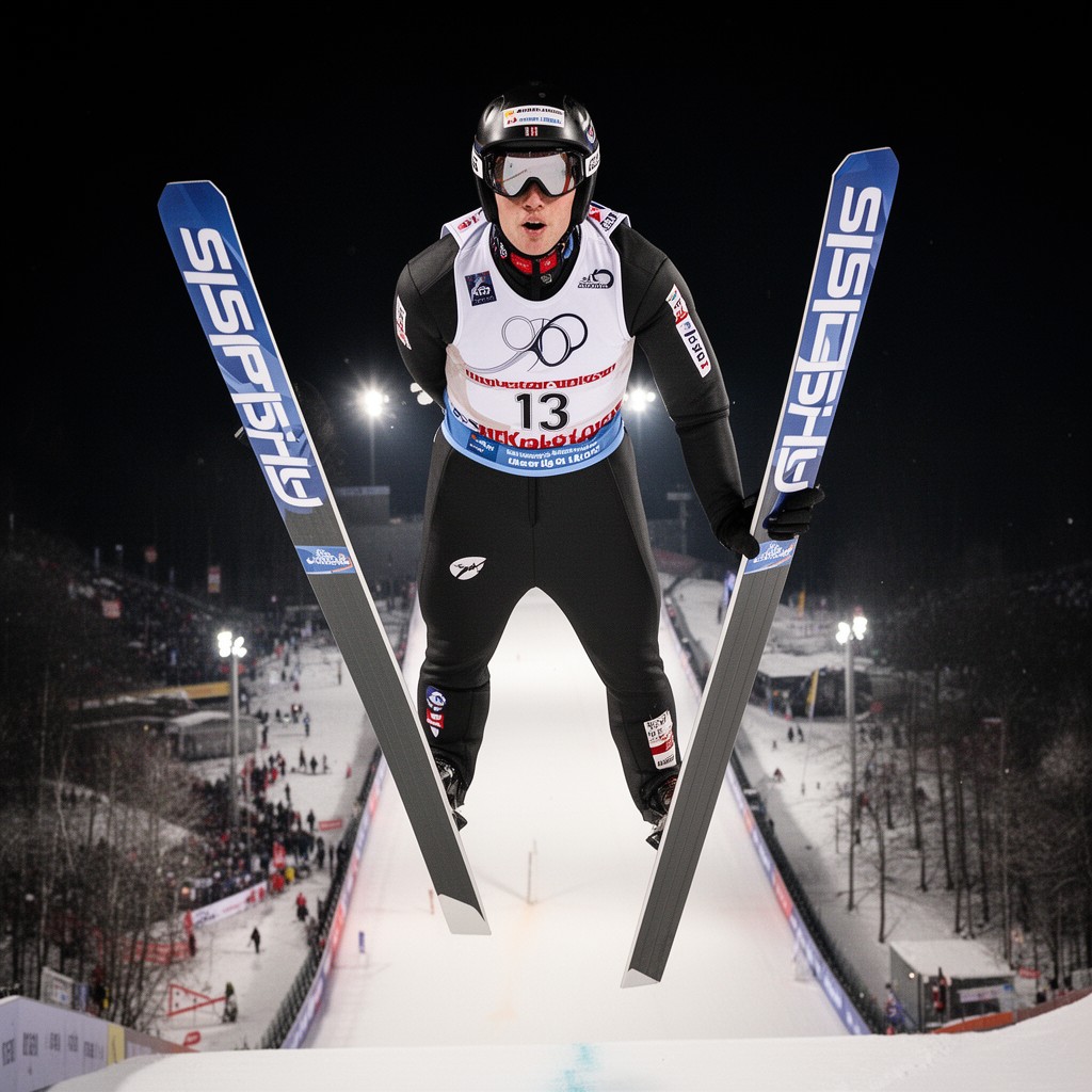 AI-generated illustration of FIS Ski Jumping World Cup events