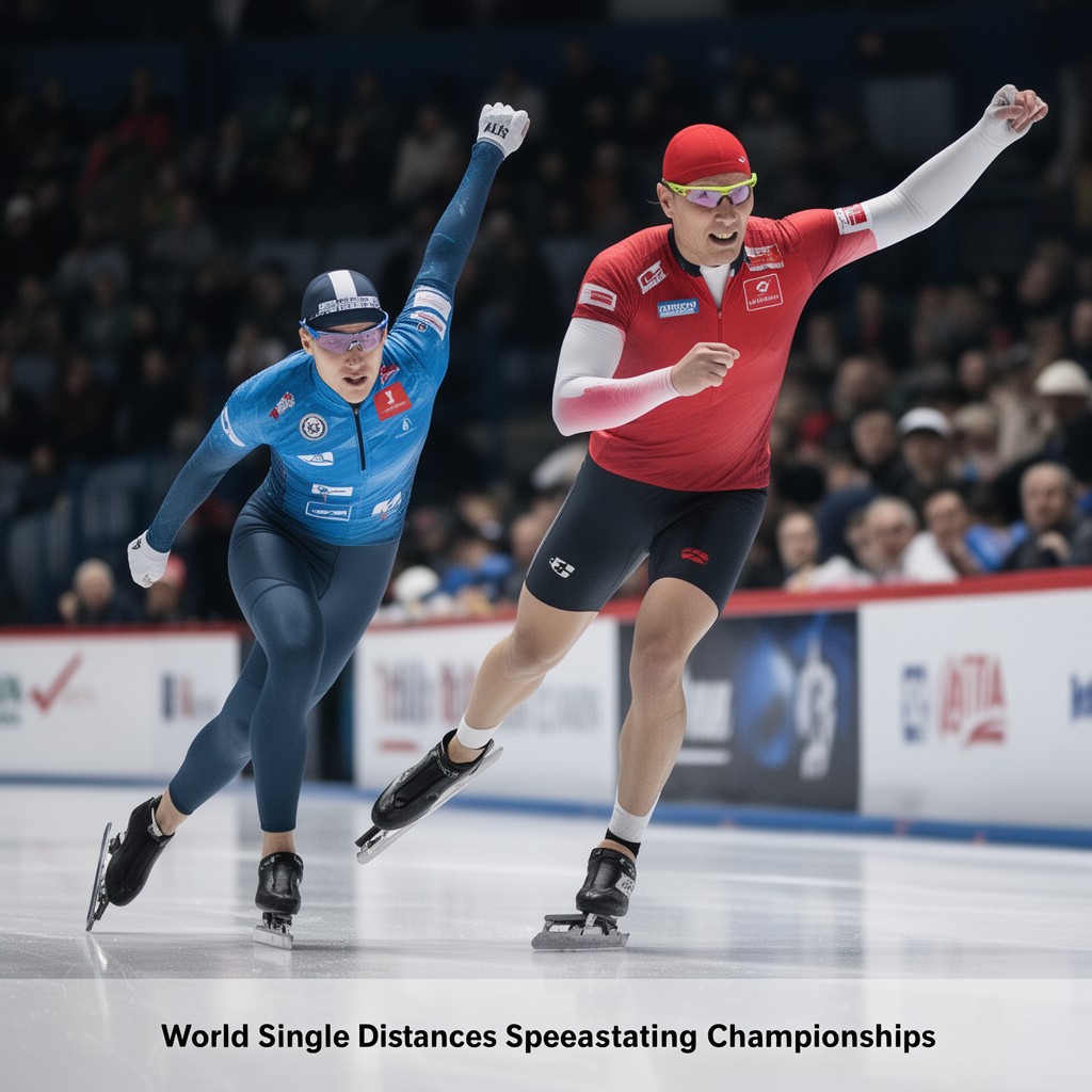AI-generated illustration of World Single Distances Speed Skating Championships