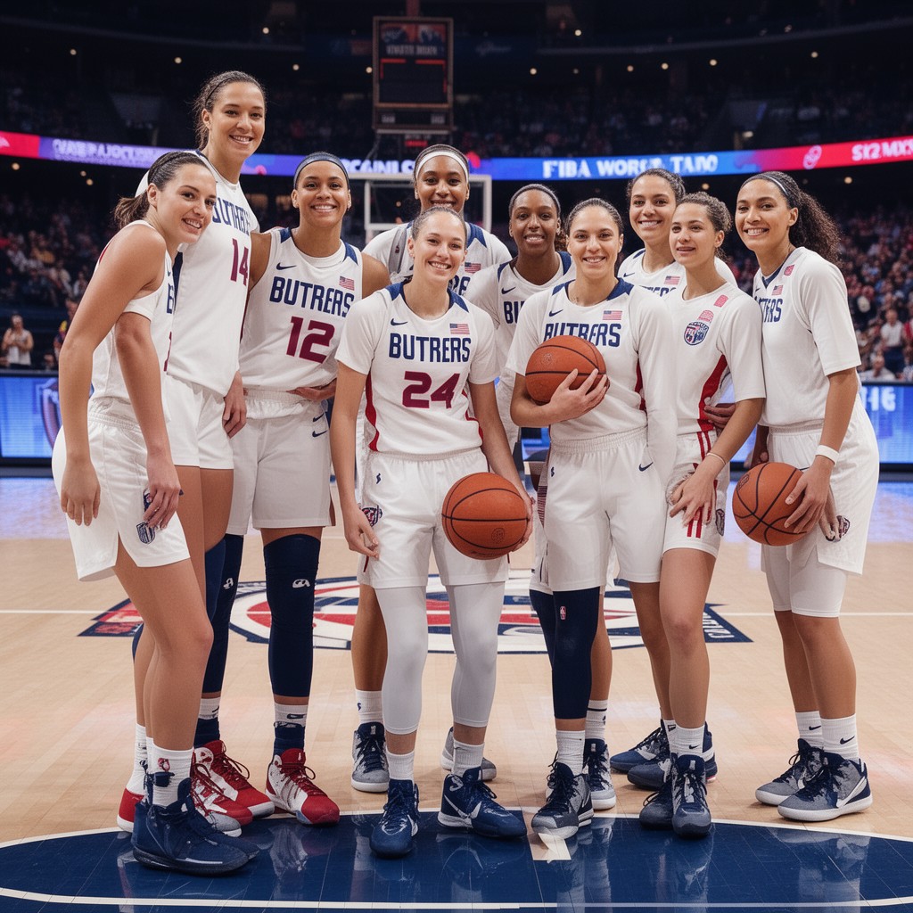 AI-generated illustration of United States women's national basketball team