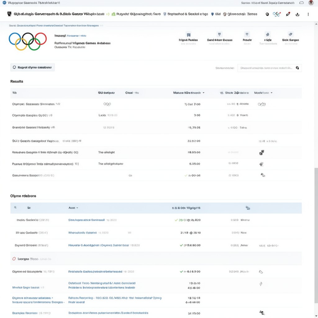 AI-generated illustration of Olympic Games results database