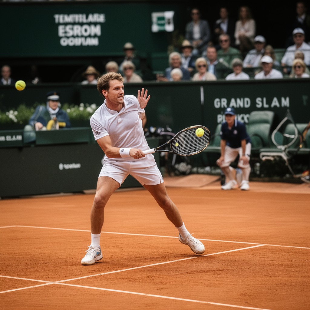 AI-generated illustration of Grand Slam tennis tournaments