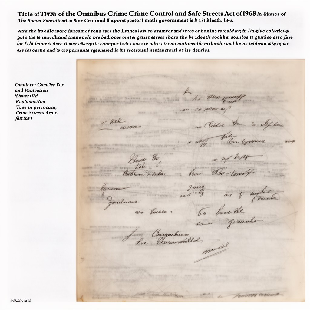AI-generated illustration of Title III of the Omnibus Crime Control and Safe Streets Act of 1968