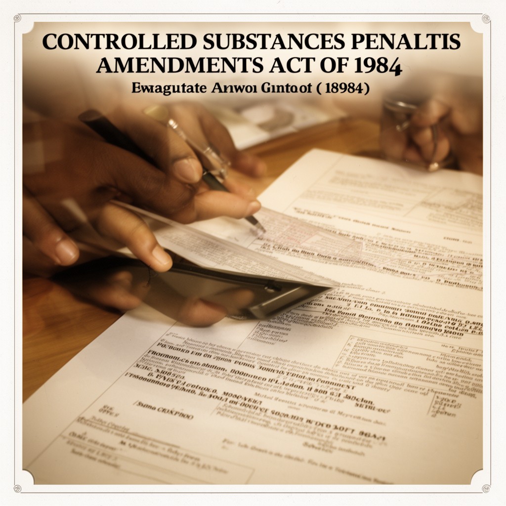 AI-generated illustration of Controlled Substances Penalties Amendments Act of 1984