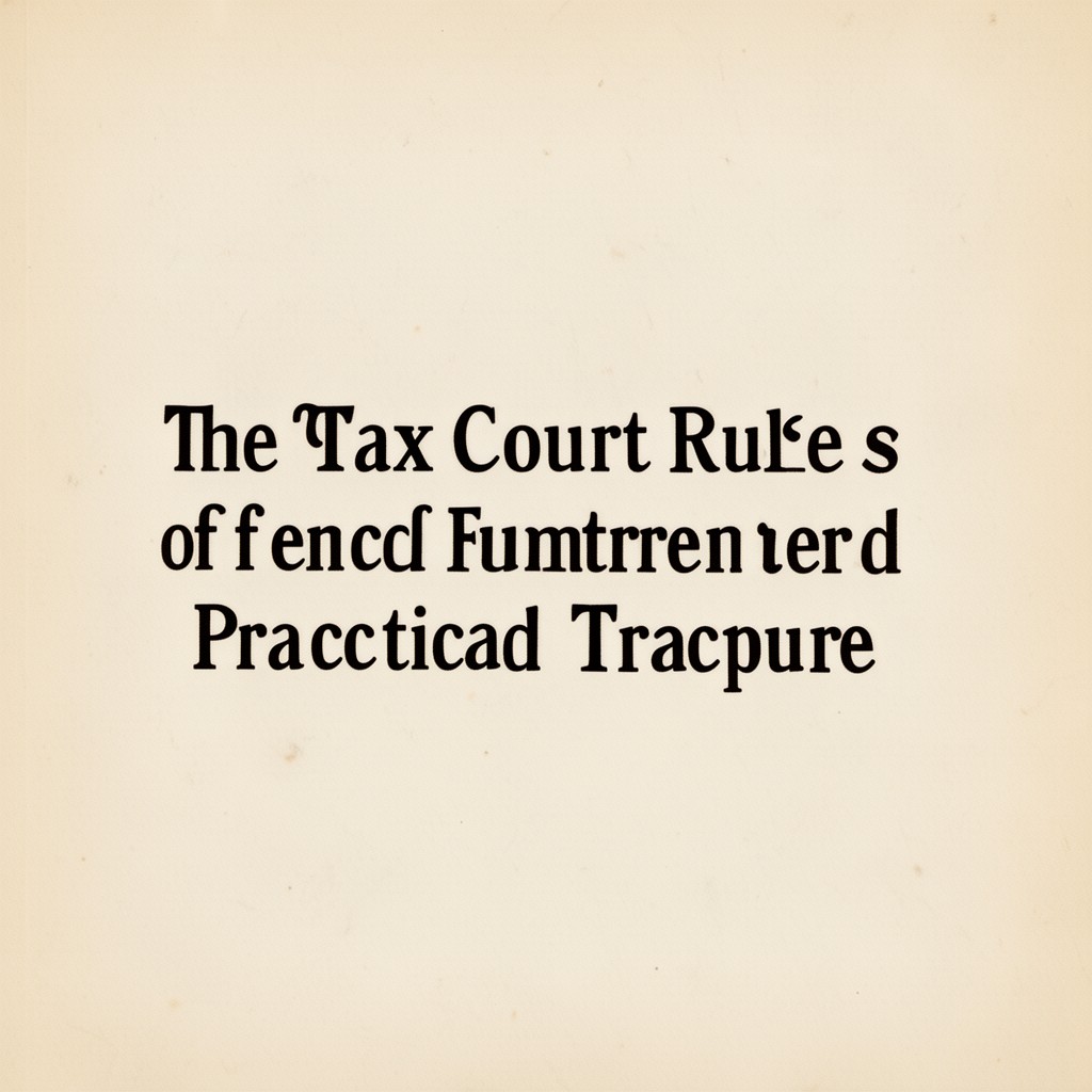 AI-generated illustration of Tax Court Rules of Practice and Procedure