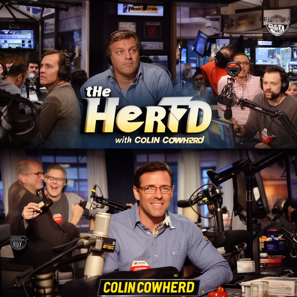 AI-generated illustration of The Herd with Colin Cowherd
