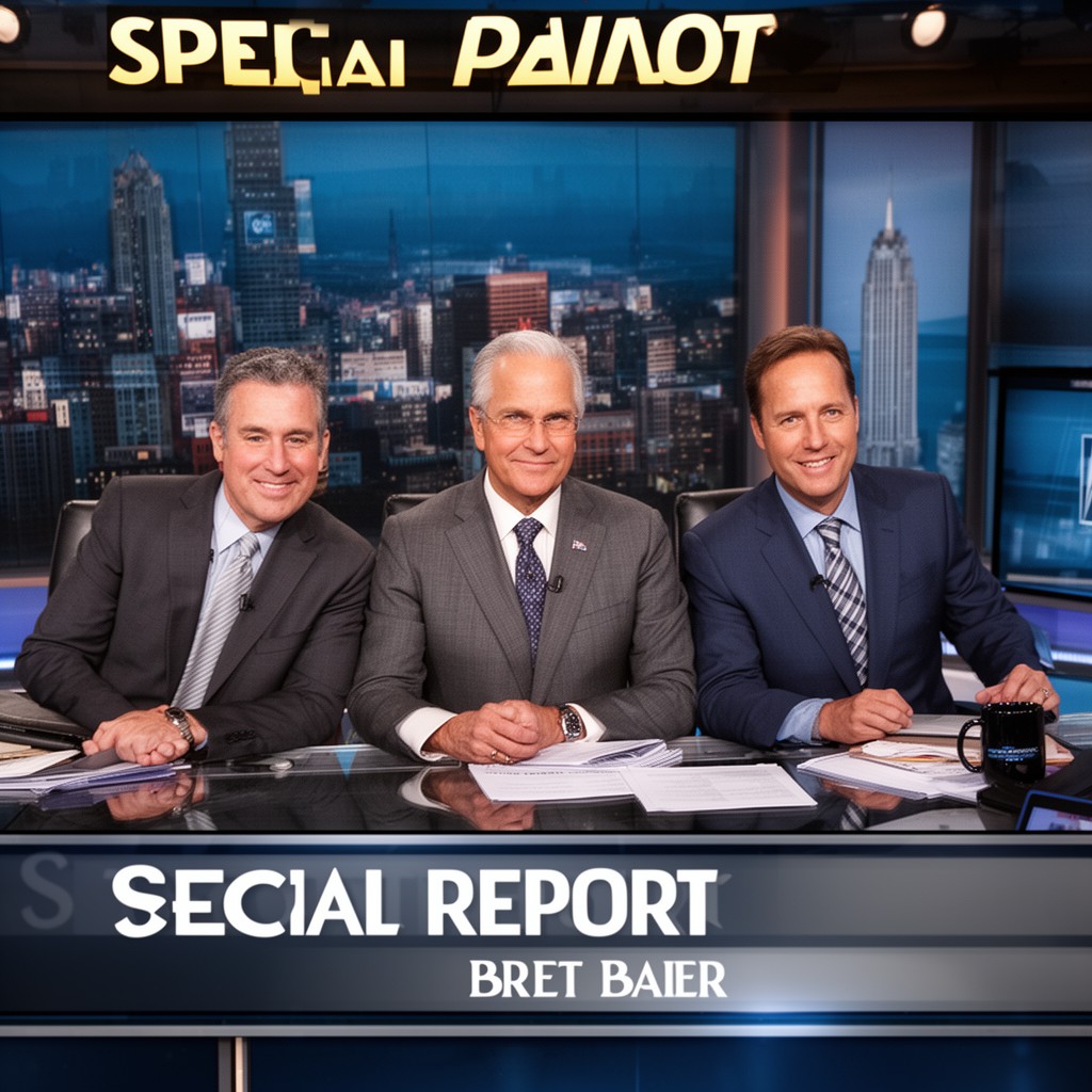 AI-generated illustration of Special Report with Bret Baier