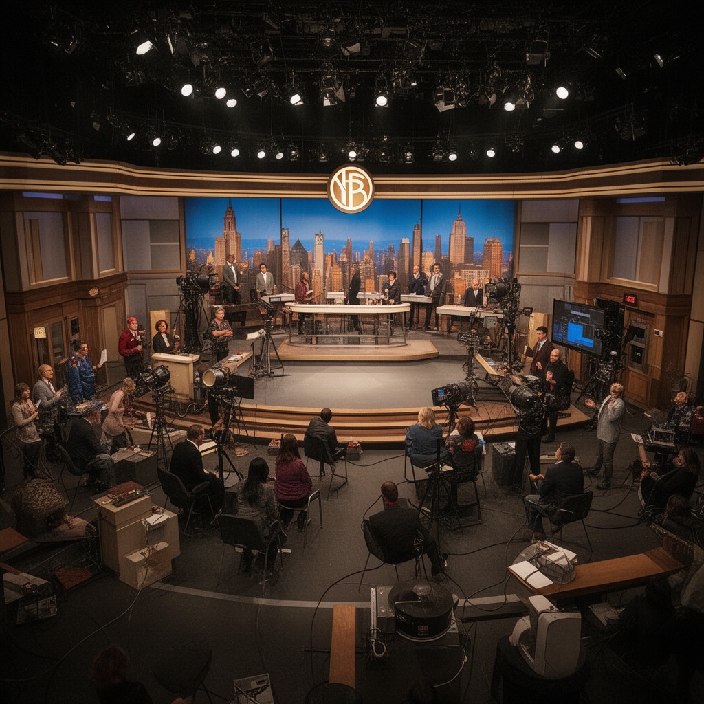 AI-generated illustration of Studio 8H, NBC Studios, New York City