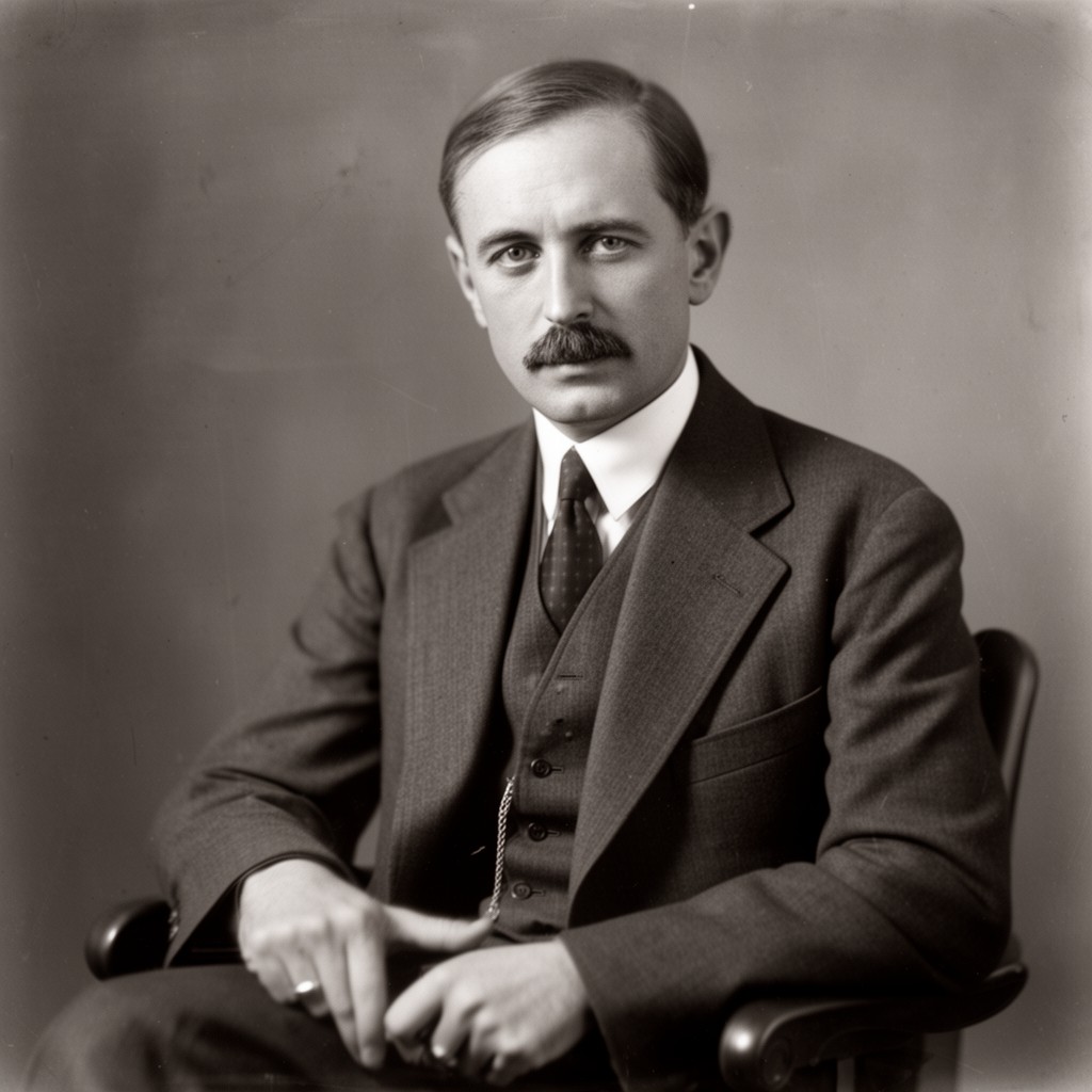 AI-generated illustration of Robert A. Millikan