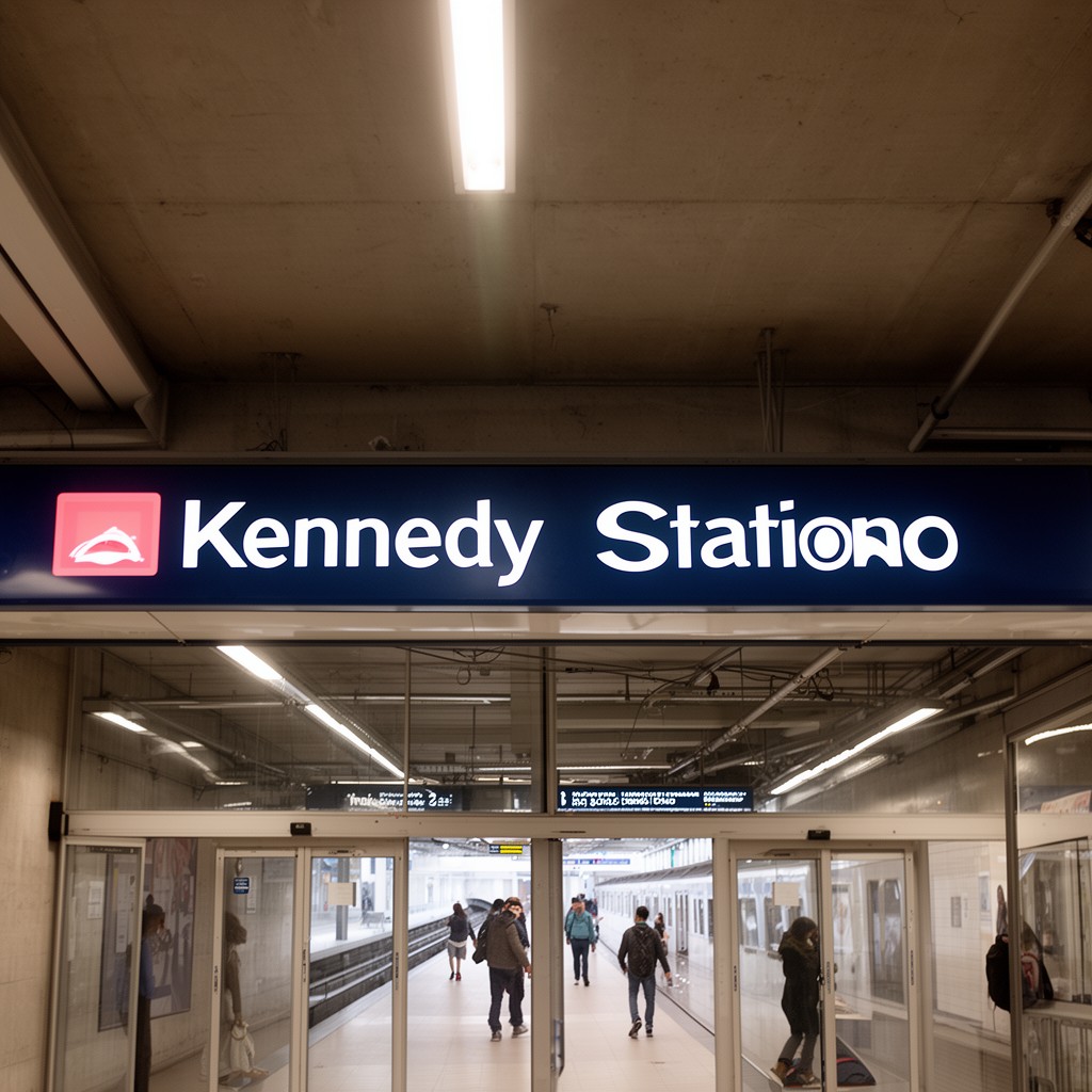 AI-generated illustration of Kennedy station